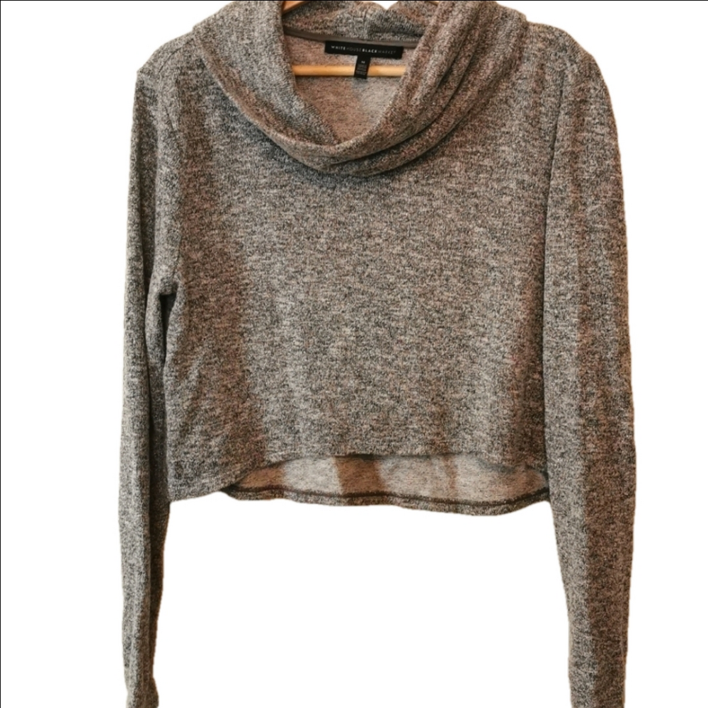 White House Black Market metallic cropped sweater. Size medium